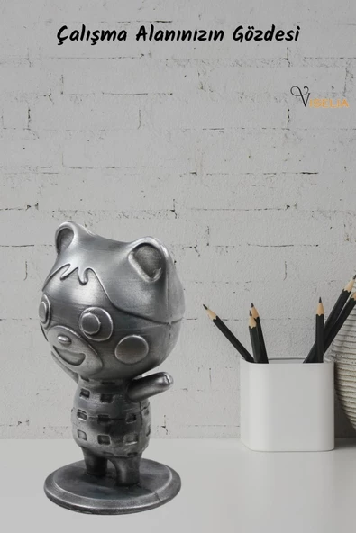 Viselia Dekoratif Küçük Ayı Biblo Heykel El Yapımı Hediyelik Süs Eşyası Sevimli Model Tasarım Ürünü - Resim 8