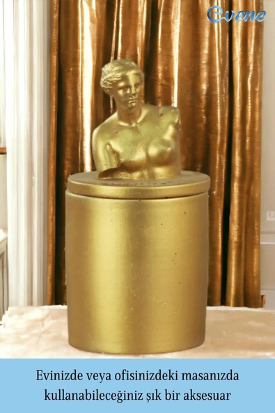 Evene Kapaklı Şekerlik Drajelik Şekerlik Altın Renk Model 11 - Resim 4