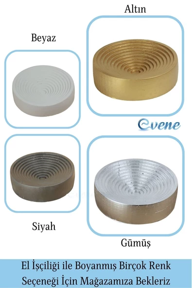 Evene Şekerlik Altın Eskitme Renk Sunumluk Drajelik Dekoratif Tabak Model 2 - 4