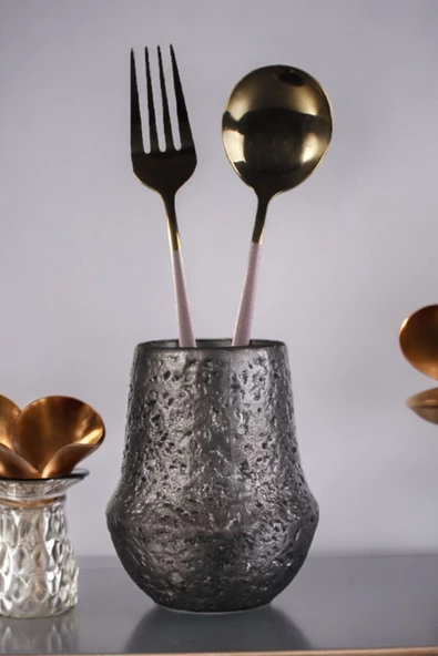 METAFOX Tezgah Kaşıklık Modern Tezgah Üstü Kaşıklık Dekoratif Dik Kaşıklık Gümüş Eskitme Renk Model 15 ürün görseli 1