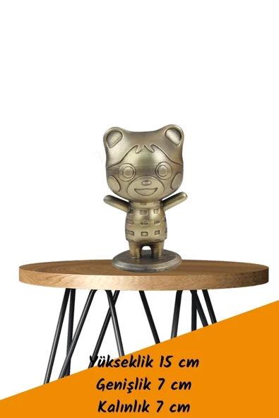 Viselia Dekoratif Küçük Ayı Biblo Heykel El Yapımı Hediyelik Süs Eşyası Sevimli Model Tasarım Ürünü - Resim 4