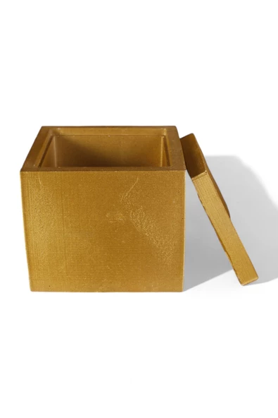 Evene Kapaklı Şekerlik Drajelik Şekerlik Altın Renk Model 18 ürün görseli 1