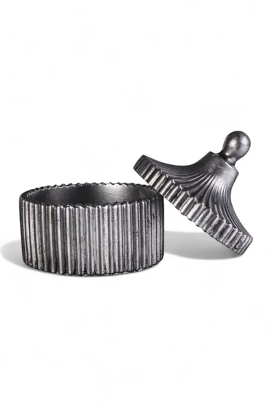 Evene Kapaklı Şekerlik Drajelik Şekerlik Gümüş Eskitme Renk Model 15 ürün görseli 1