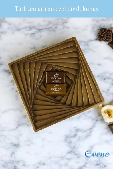 Evene Şekerlik Altın Eskitme Renk Sunumluk Drajelik Dekoratif Tabak Model 3 - Resim 4