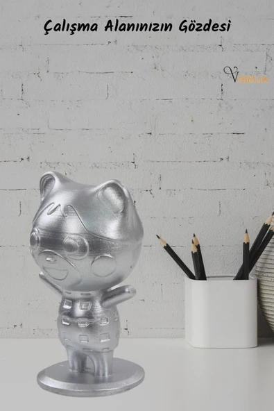 Viselia Dekoratif Küçük Ayı Biblo Heykel El Yapımı Hediyelik Süs Eşyası Sevimli Model Tasarım Ürünü - Resim 8