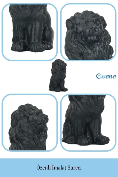Evene Biblo Dekoratif Obje Heykel Biblo Aslan Biblo Dekoratif Süs Eşyası Model 2 - Resim 5