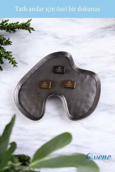 Evene Şekerlik Sunumluk Drajelik Dekoratif Tabak Gümüş Eskitme Renk Model 16 - Resim 4