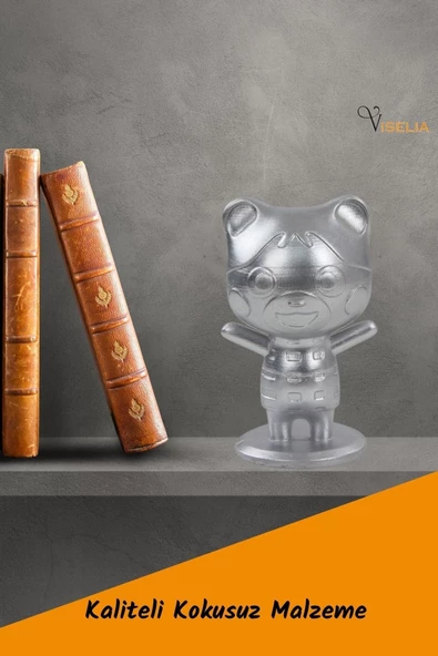 Viselia Dekoratif Küçük Ayı Biblo Heykel El Yapımı Hediyelik Süs Eşyası Sevimli Model Tasarım Ürünü - Resim 5