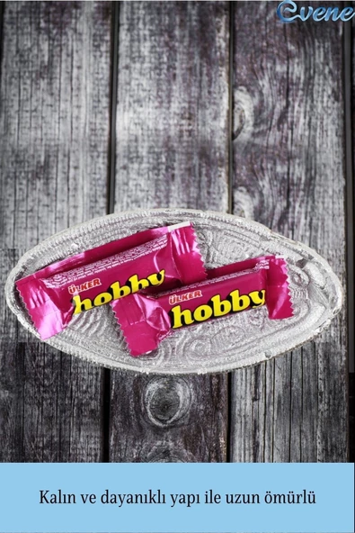 Evene Şekerlik Gümüş Renk Sunumluk Drajelik Dekoratif Tabak Model 7 - Resim 4