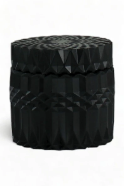 Evene Kapaklı Şekerlik Drajelik Şekerlik Siyah Renk Model 13 ürün görseli 1