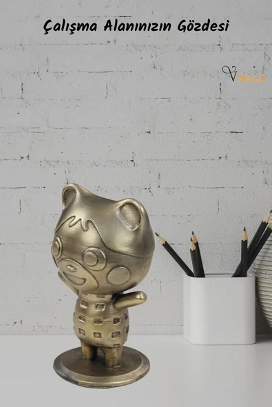 Viselia Dekoratif Küçük Ayı Biblo Heykel El Yapımı Hediyelik Süs Eşyası Sevimli Model Tasarım Ürünü - Resim 8