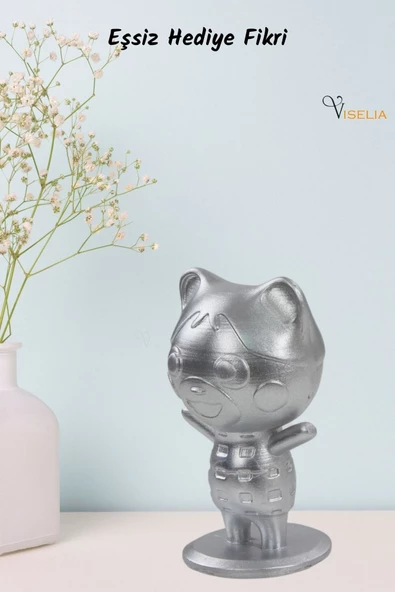 Viselia Dekoratif Küçük Ayı Biblo Heykel El Yapımı Hediyelik Süs Eşyası Sevimli Model Tasarım Ürünü - Resim 7