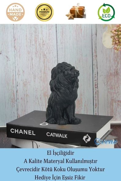 Evene Biblo Dekoratif Obje Heykel Biblo Aslan Biblo Dekoratif Süs Eşyası Model 2 - Resim 4