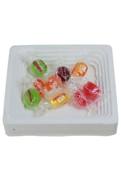 Evene Şekerlik Beyaz Renk Sunumluk Drajelik Dekoratif Tabak Model 3 ürün görseli 1