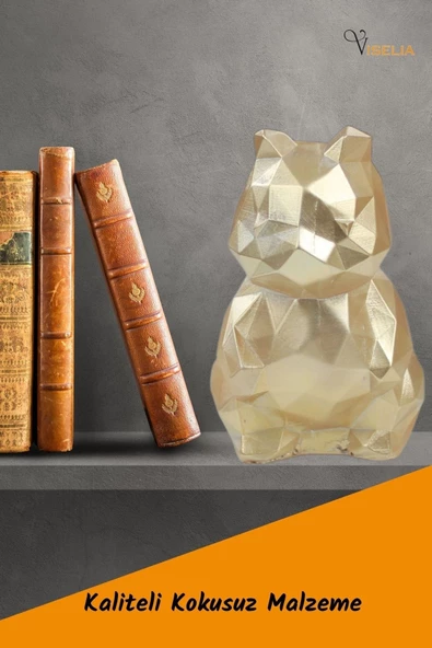 Viselia Dekoratif Sincap Biblo Heykel El Yapımı Sevimli Hediyelik Süs Eşyası Poly Model Tasarım Ürünü - Resim 5