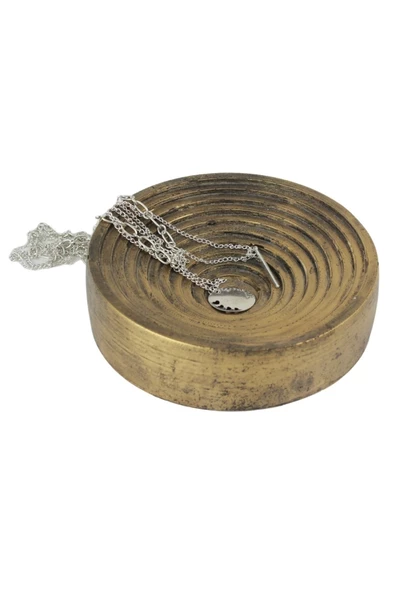 Evene Dekoratif Kase Altın Eskitme Renk Takı Kutusu Yüzük Kolye Kutusu Mum Tabağı Takı Organizer Model 2