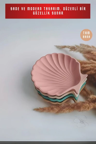 tambana Sunumluk Takı Tabağı Dekoratif Tepsi Obje Seti 2 Parça Model 25 - Resim 4