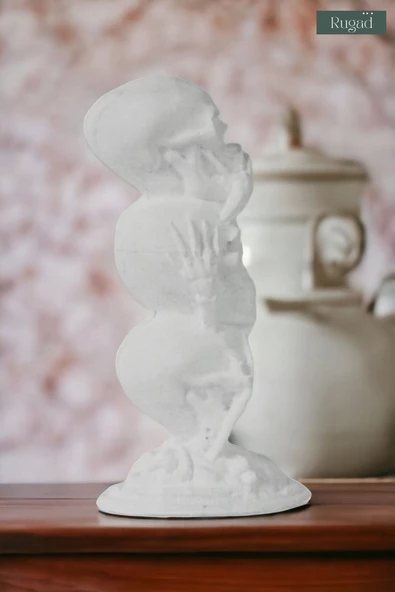 Rugad Biblo Dekoratif Heykel Kuru Kafa Biblosu Beyaz Model 29 - Resim 2