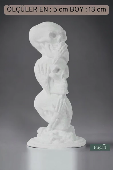 Rugad Biblo Dekoratif Heykel Kuru Kafa Biblosu Beyaz Model 29 - Resim 3