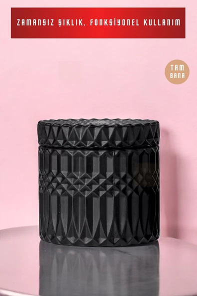 tambana El Yapımı Dekoratif Kutu Kapaklı Takı Kutusu Siyah Model 8 - Resim 4