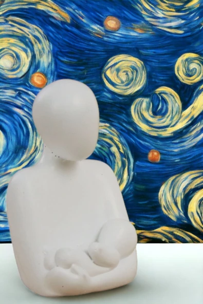 Rugad Biblo Heykel Anne Bebek Beyaz Model 10 - Resim 3