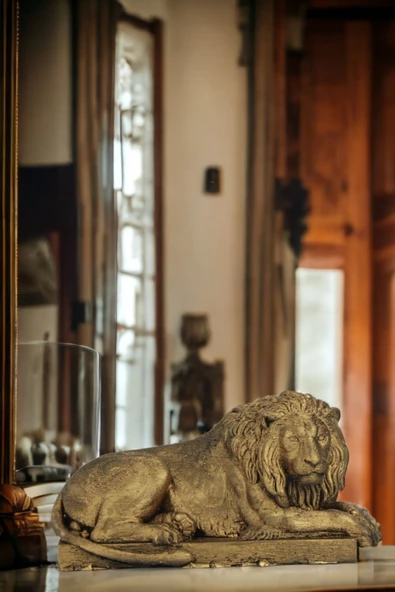 Rugad Biblo Dekoratif Heykel Aslan Biblosu Altın Eskitme Model 3 ürün görseli 1