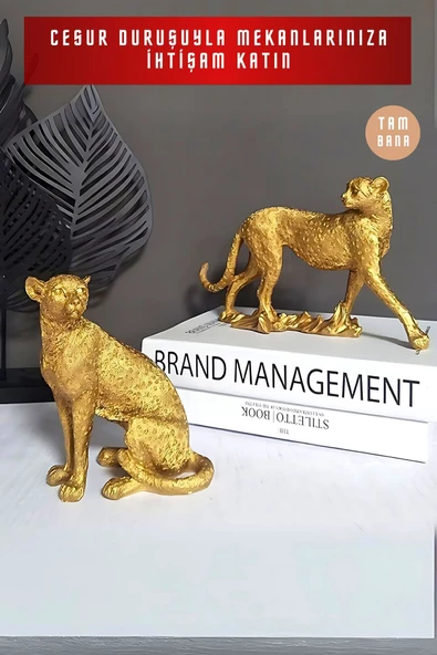 tambana Gold Heykel Biblo Dekoratif Süs Eşyası Dekoratif Masa Süsü Salon Aksesuarları Model 33 - Resim 4