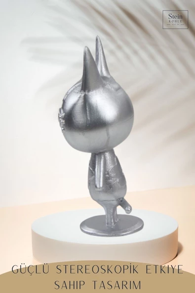 Stein Kohle Dekoratif Küçük Kedi Biblo Heykel El Yapımı Hediyelik Süs Eşyası Sevimli Model Tasarım Ürünü - Resim 2