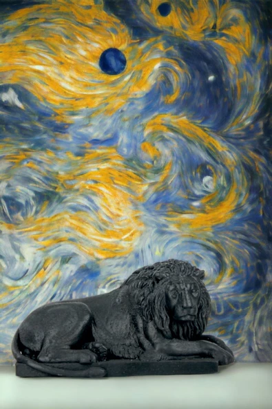 Rugad Biblo Dekoratif Heykel Aslan Biblosu Siyah Model 3 - Resim 3