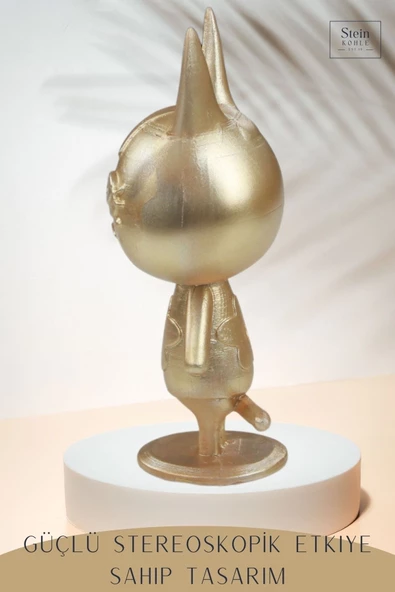 Stein Kohle Dekoratif Küçük Kedi Biblo Heykel El Yapımı Hediyelik Süs Eşyası Sevimli Model Tasarım Ürünü - Resim 4