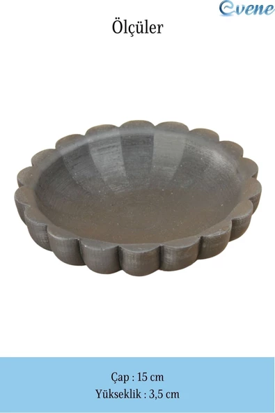 Evene Dekoratif Kase Siyah Renk Takı Kutusu Yüzük Kolye Kutusu Mum Tabağı Takı Organizer Çiçek Model - 2