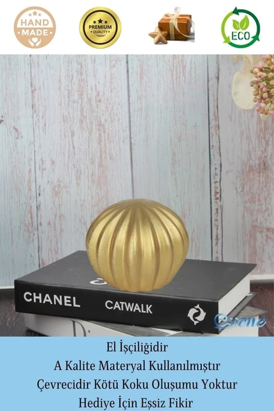 Evene Biblo Dekoratif Obje Heykel Biblo Kaktüs Biblo Dekoratif Süs Eşyası Altın Renk Model 5 - Resim 4