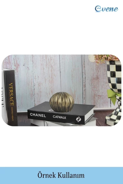 Evene Biblo Dekoratif Obje Heykel Biblo Kaktüs Biblo Dekoratif Süs Eşyası Altın Eskitme Renk Model 5 - Resim 2