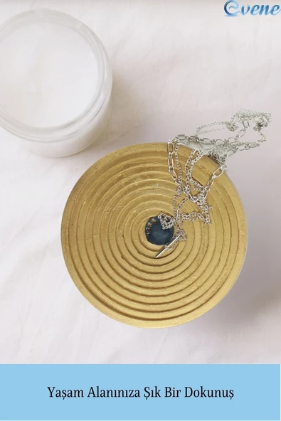 Evene Dekoratif Kase Altın Renk Takı Kutusu Yüzük Kolye Kutusu Mum Tabağı Takı Organizer Model 2 - Resim 3