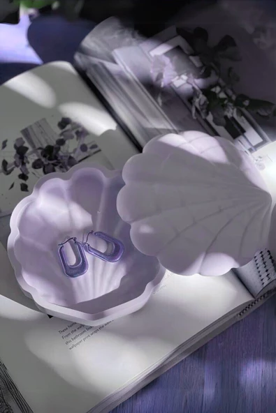 tambana El Yapımı Dekoratif Kutu Kapaklı Takı Kutusu Açık Mor Model 11 ürün görseli 1