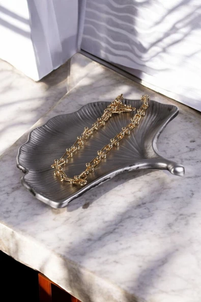 Viselia Takı Tabağı Takı Organizeri Takı Makyaj Kozmetik Düzenleyici Gümüş Eskitme Renk Model 19 ürün görseli 1