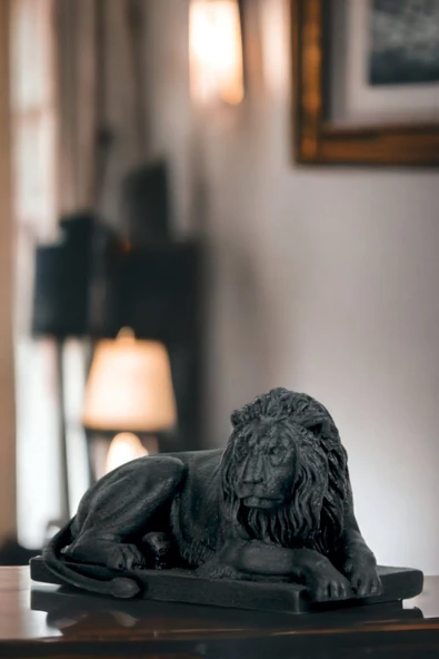 Rugad Biblo Dekoratif Heykel Aslan Biblosu Siyah Model 3 ürün görseli 1