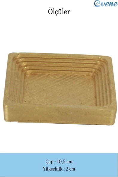 Evene Dekoratif Kase Altın Renk Takı Kutusu Yüzük Kolye Kutusu Mum Tabağı Takı Organizer Model 4 - Resim 2