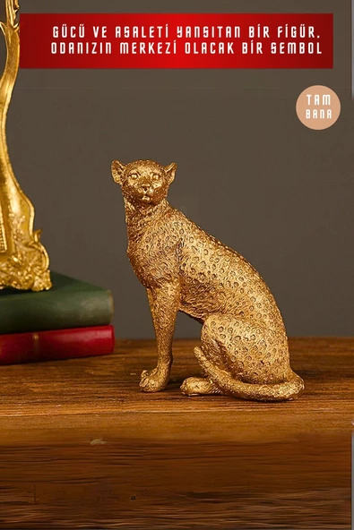 tambana Gold Heykel Biblo Dekoratif Süs Eşyası Dekoratif Masa Süsü Salon Aksesuarları Model 33 - Resim 2