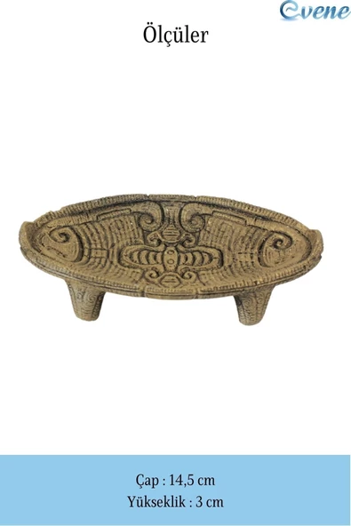 Evene Dekoratif Kase Altın Eskitme Renk Takı Kutusu Yüzük Kolye Kutusu Mum Tabağı Takı Organizer Model 7 - 2