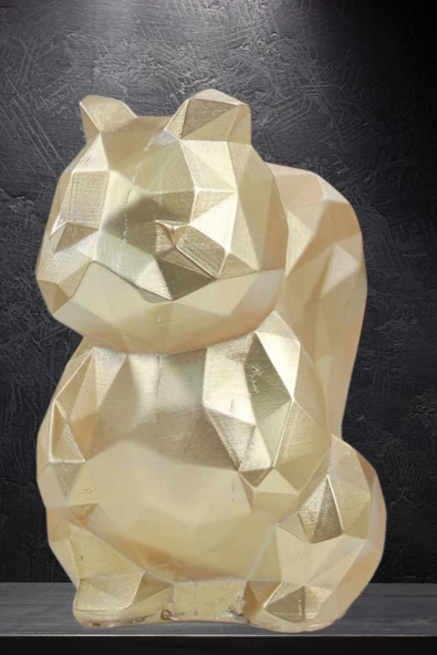 Stein Kohle Dekoratif Sincap Biblo Heykel El Yapımı Sevimli Hediyelik Süs Eşyası Poly Model Tasarım Ürünü ürün görseli 1