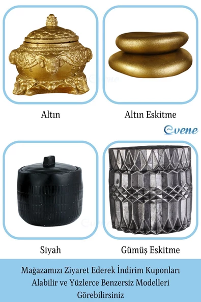 Evene Takı Düzenleyici Takı Organizeri Makyaj Kutusu Mücevher Kutusu Altın Eskitme Renk Model 1 - Resim 7