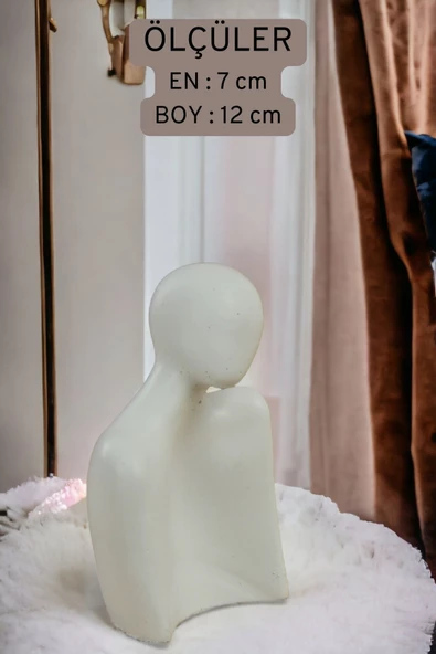 Rugad Biblo Heykel Insan Silüeti Büyük Boy Beyaz Model 8 - Resim 4