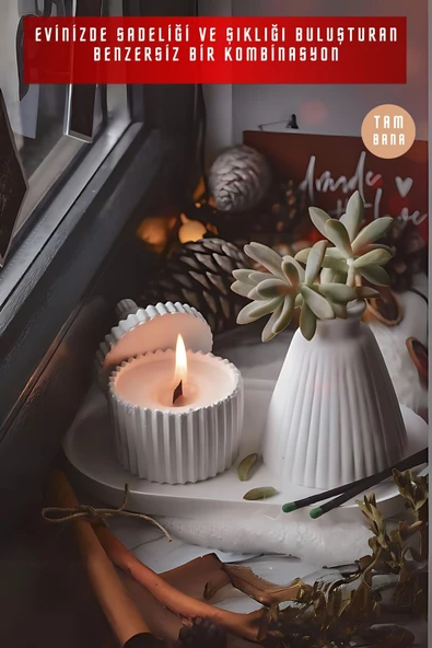 tambana Beyaz Sunumluk Takı Tabağı Dekoratif Tepsi Obje Seti 3 Parça Model 1002 - Resim 4