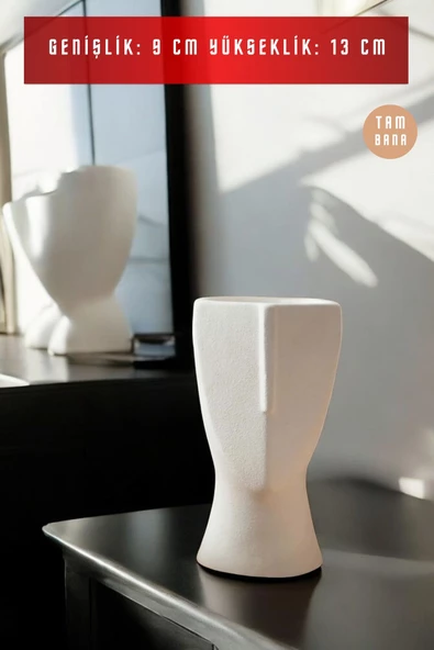 tambana Beyaz Heykel Biblo Dekoratif Süs Eşyası Dekoratif Masa Süsü Salon Aksesuarları Model 20 - Resim 3