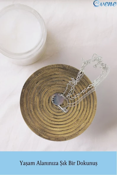 Evene Dekoratif Kase Altın Eskitme Renk Takı Kutusu Yüzük Kolye Kutusu Mum Tabağı Takı Organizer Model 2 - 3