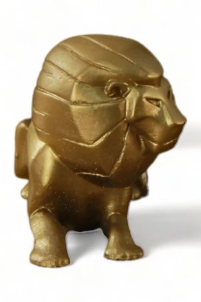 Evene Biblo Dekoratif Obje Heykel Aslan Biblo Dekoratif Süs Eşyası Altın Renk Model 37 ürün görseli 1