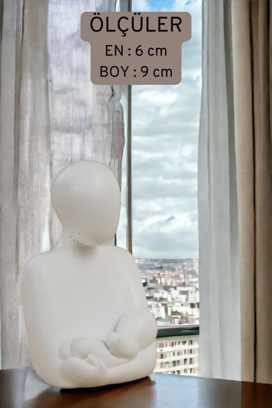 Rugad Biblo Heykel Anne Bebek Beyaz Model 10 - Resim 4