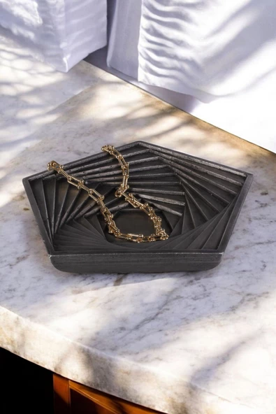 Viselia Takı Tabağı Takı Organizeri Takı Makyaj Kozmetik Düzenleyici Gümüş Eskitme Renk Model 9 ürün görseli