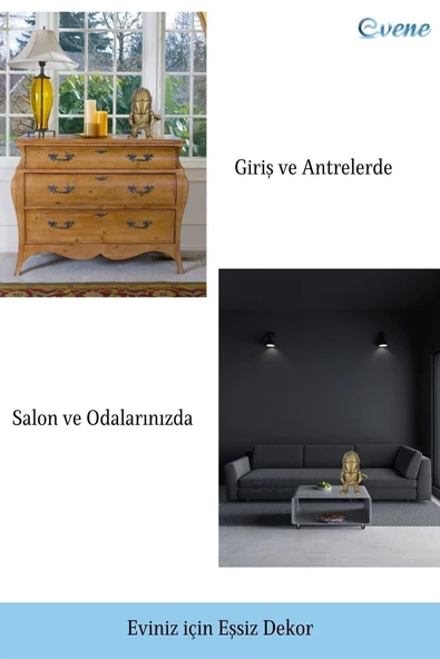 Evene Biblo Dekoratif Obje Heykel Savaşçı Biblo Dekoratif Süs Eşyası Altın Eskitme Renk Model 4 - 7